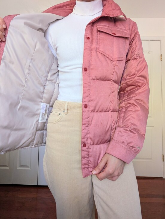 Eddie Bauer Jackets & Blazers - Eddie Bauer Quilted Down Puffer Jacket in Dusty Rose